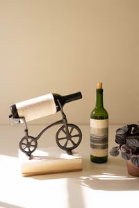 Bicycle wine rack holder