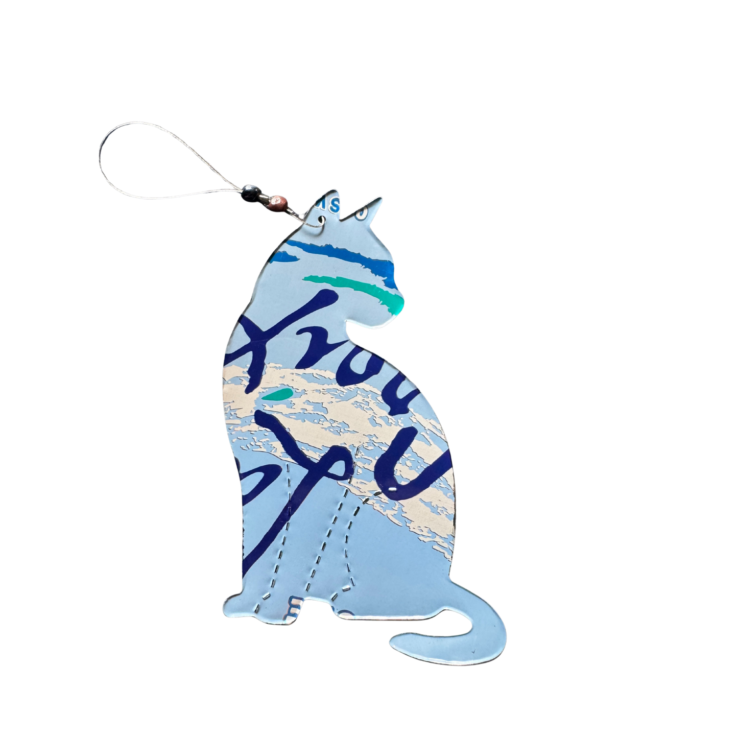 Cat Ornament - Aluminum Can Ornament - NEW - Kitty Ornament