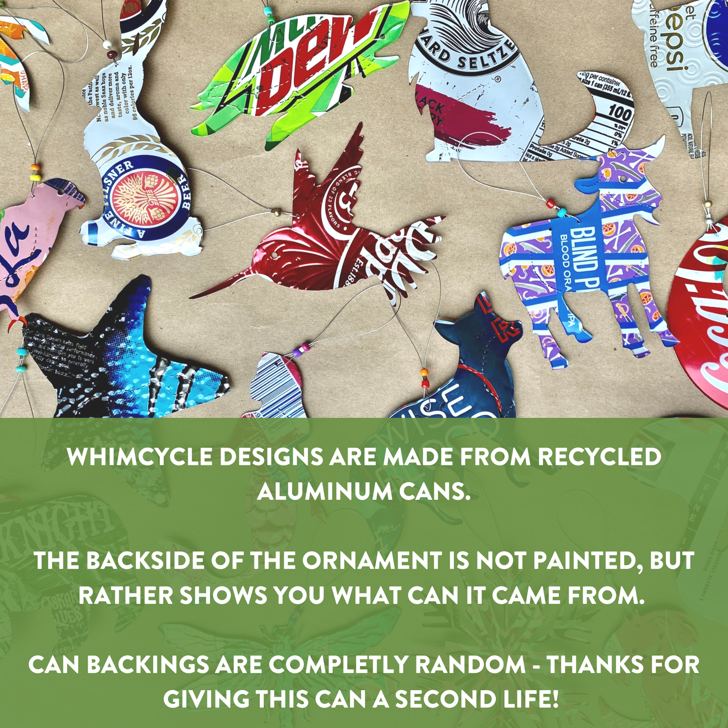 Dog Ornament - Upcycled Beverage Can Ornament - Dog Gift