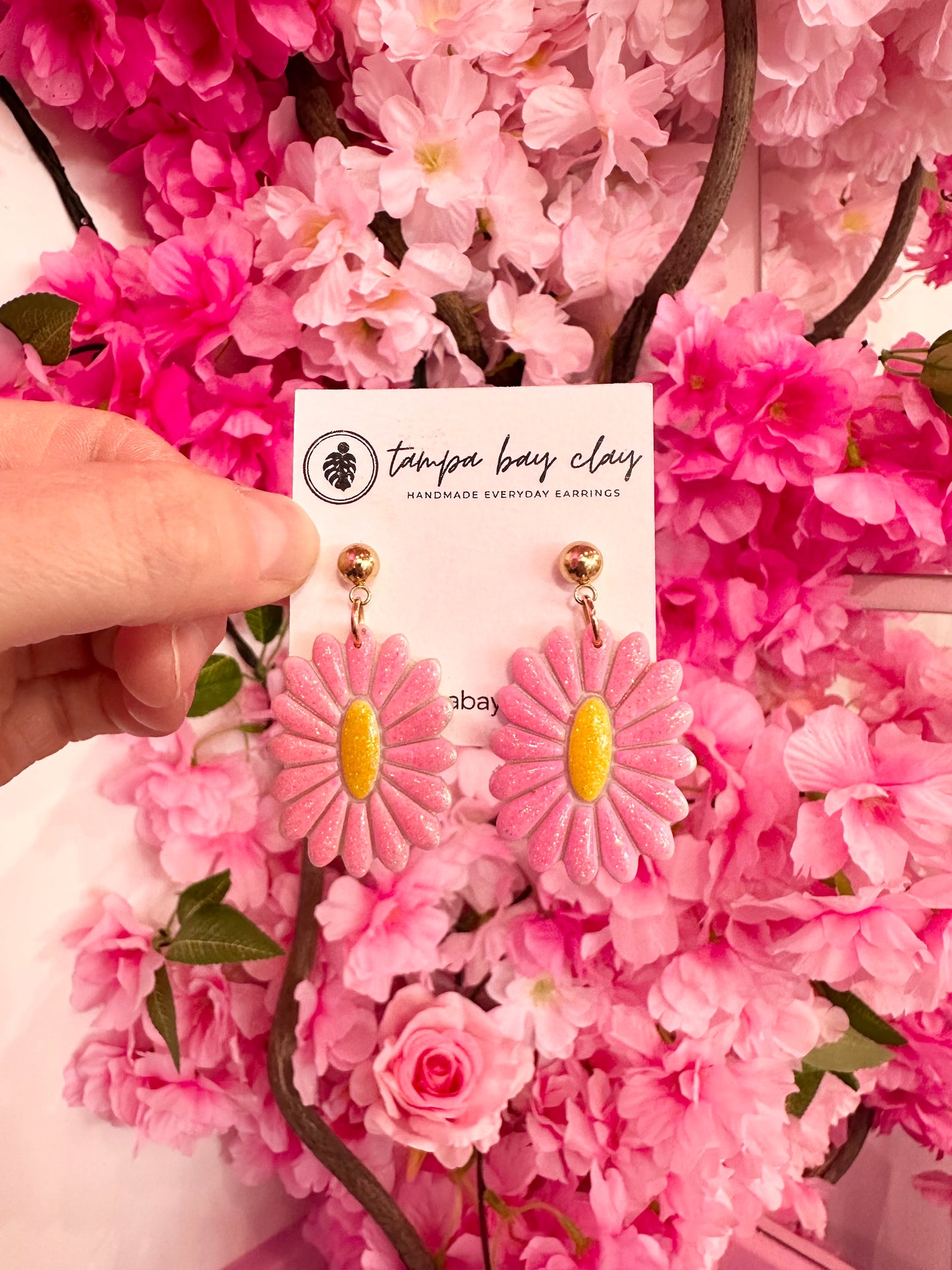 Polymer Clay and Resin Earring Summer Blooms themed workshop, Thursday, June 25th from 6pm-8pm