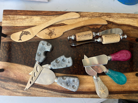 Locally made cheese knives