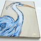 Blue Heron hand painted | coastal beach nautical