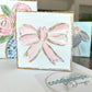 Pink bow mini block  |  floral Easter Spring baby nursery
