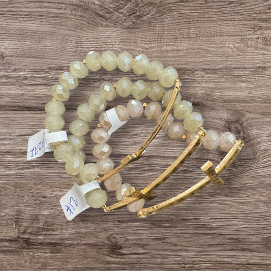 Beaded bracelets with cross