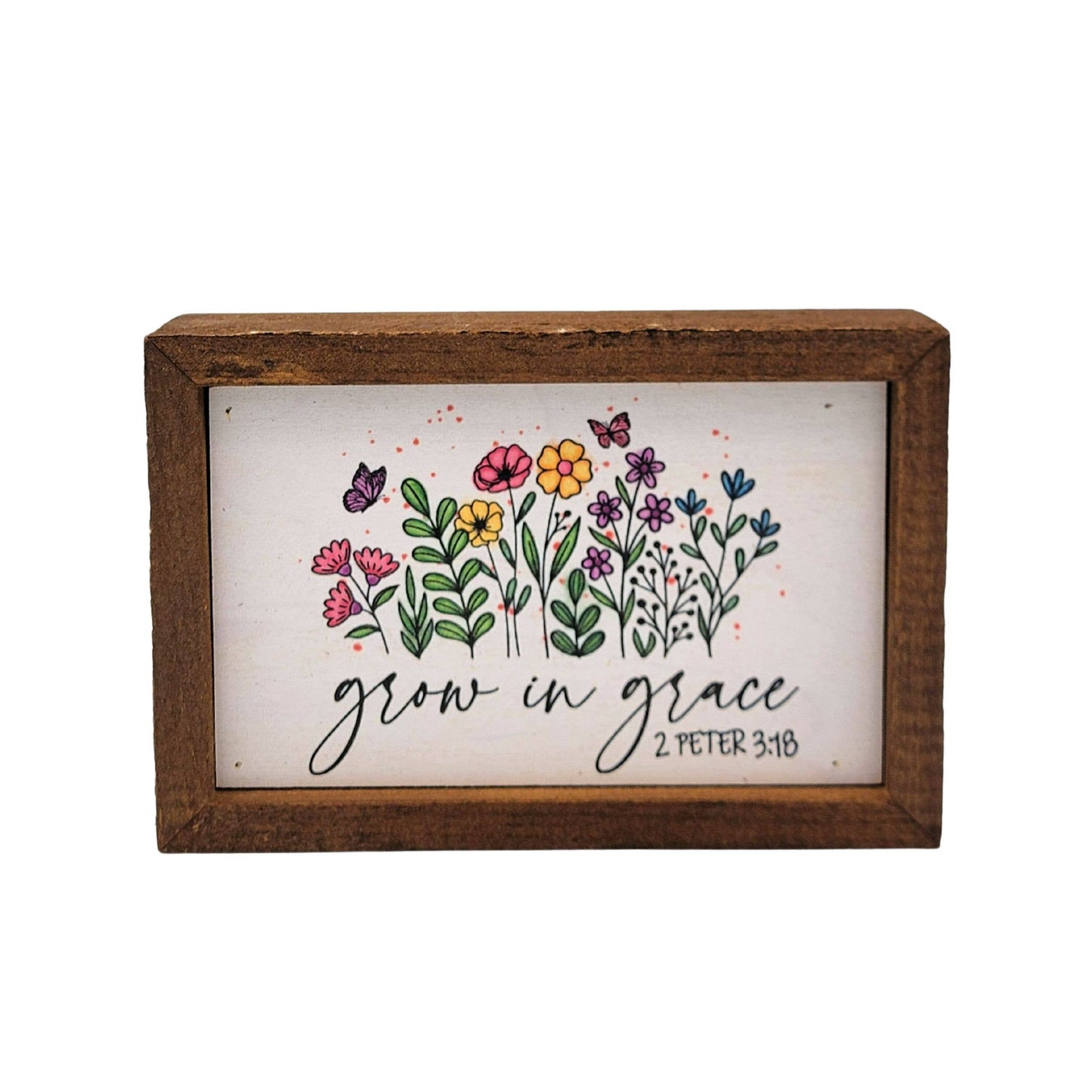 6x4 Grow in grace Bible verse Spiritual Gift -  Home Decor