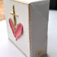 Heart & cross canvas | valentine easter mercy grace sacred