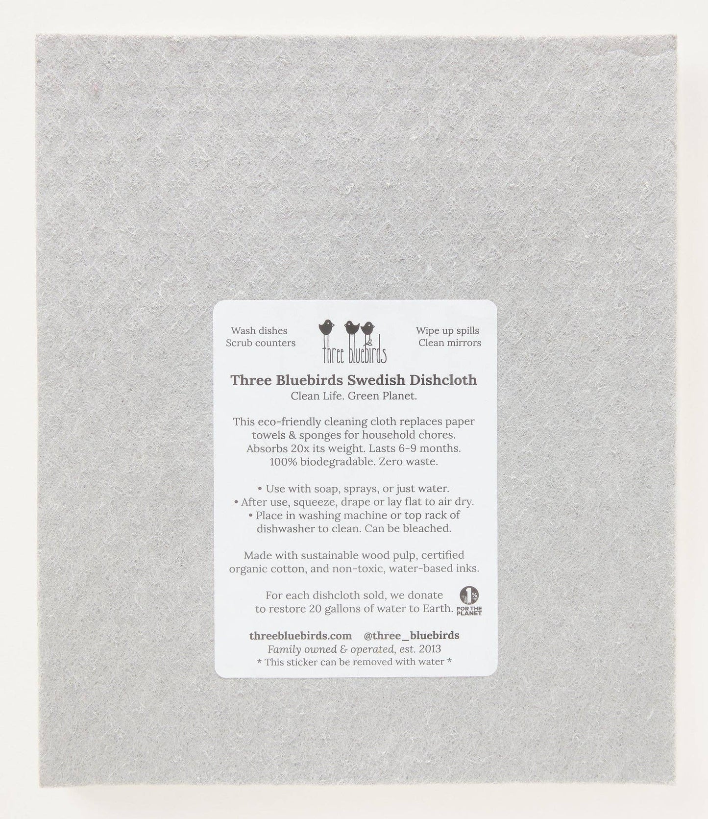 Snowy Cabin Swedish Dishcloth