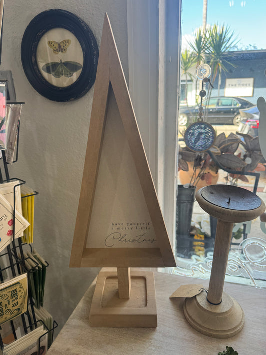 Have Yourself a Merry Little Christmas Wood and canvas tree