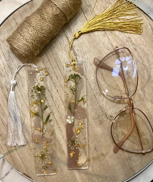 Vintage Floral Resin Bookmark