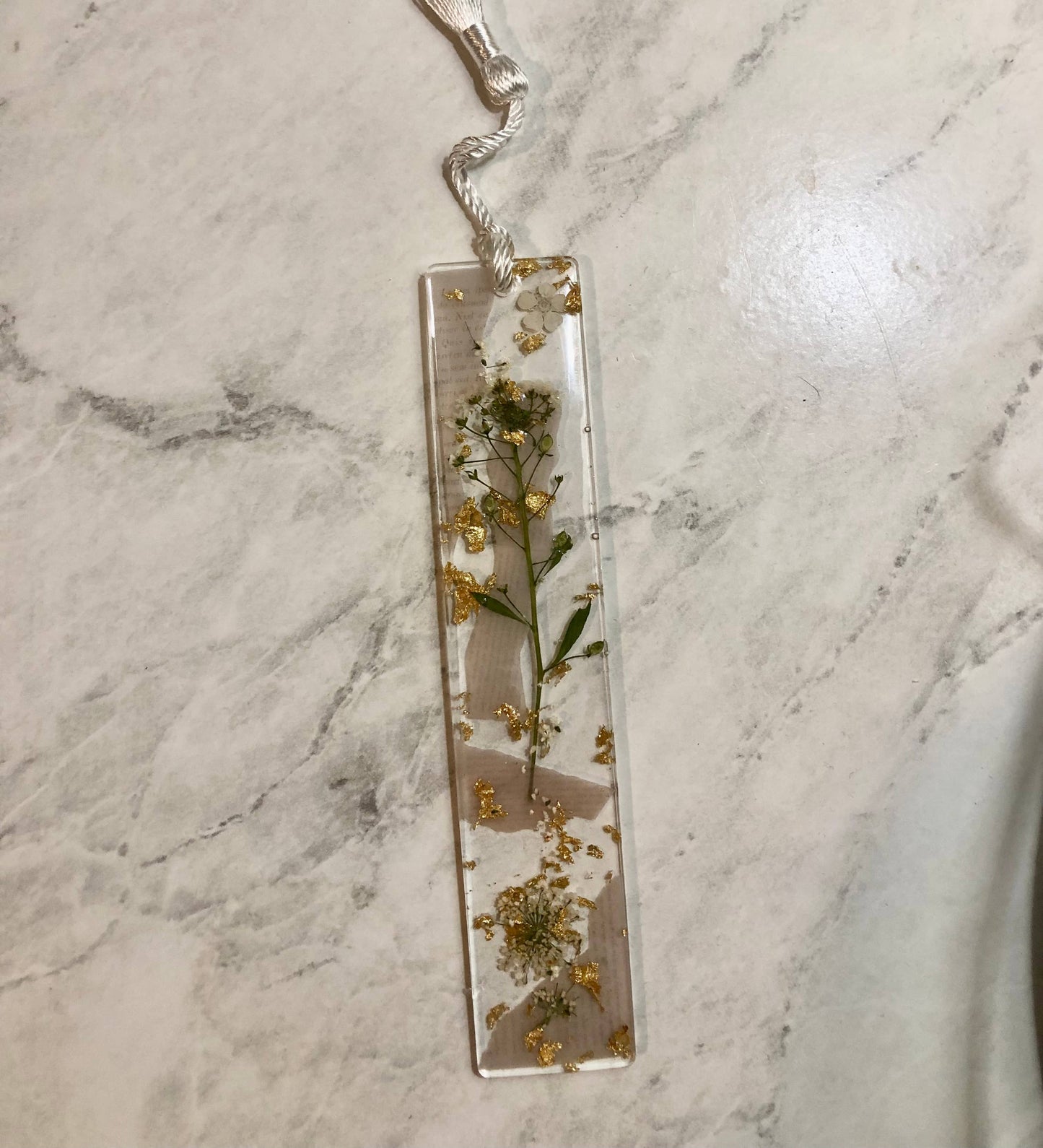Vintage Floral Resin Bookmark