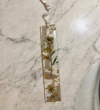 Vintage Floral Resin Bookmark