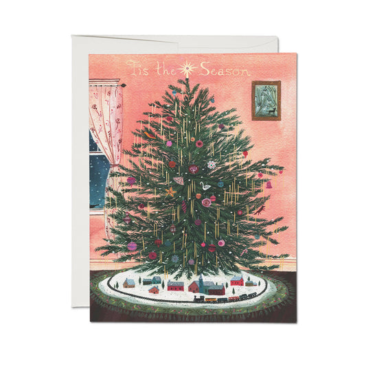 Tinsel Tree holiday greeting card