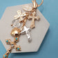 BAG CHARM- WESTERN HEART PEARLIZED CROSS | 80K040