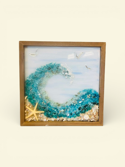 Crushed Glass Epoxy Art Class, Monday March 16th from 6-8pm