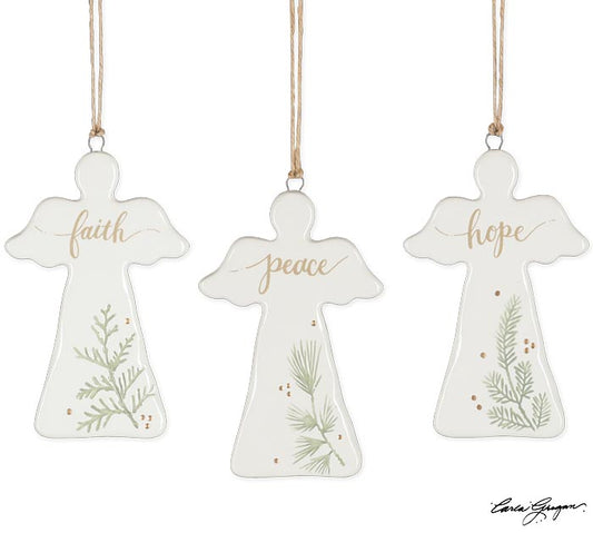 Message Angel Shape Ceramic Ornament