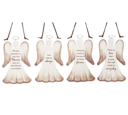 BEREAVEMENT ANGEL ASSORTED MESSAGE ORNAMENTS