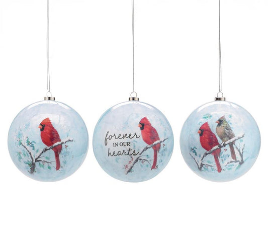 4" Cardinal Paper Mache ornament