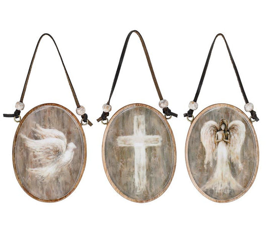 Assorted Religious Mango Wood Ornaments