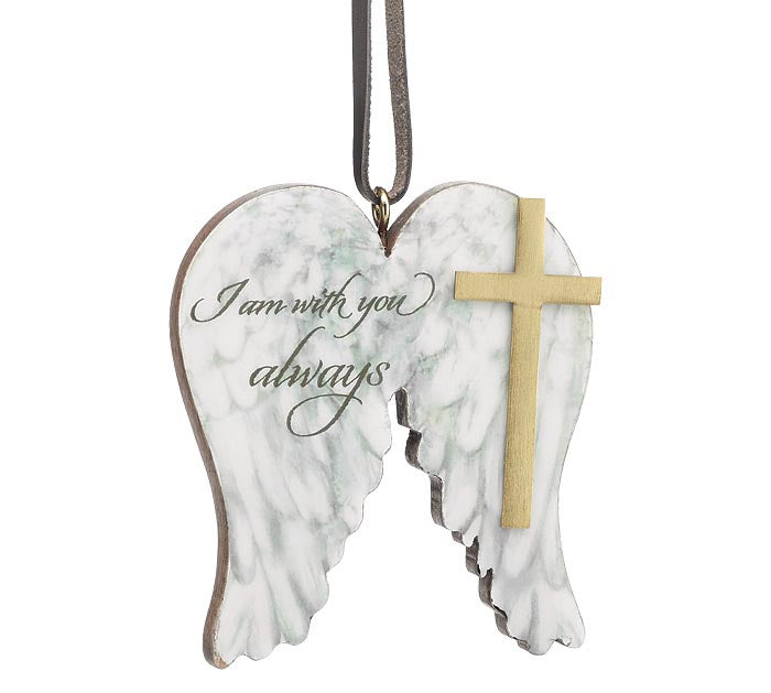 I AM ALWAYS WITH YOU ANGEL WING ORNAMENT