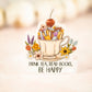 Drink Tea, Read Books, Be Happy, Vinyl Sticker, 3x3 in.