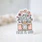 Focus On The Good, Retro Camera Vinyl Sticker, 3x3 in.