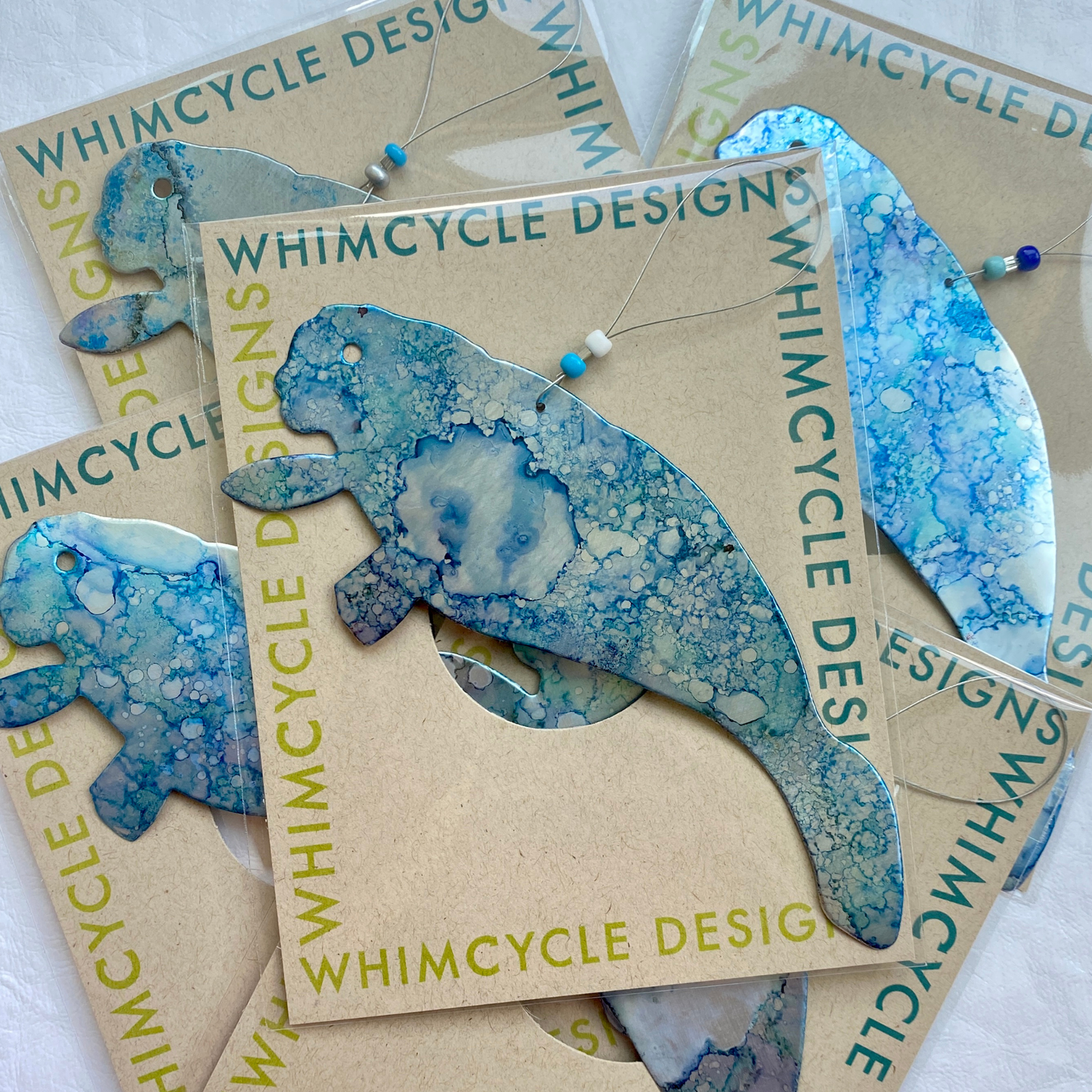 Manatee Ornament - Supports Clean Seas - Made from Cans!