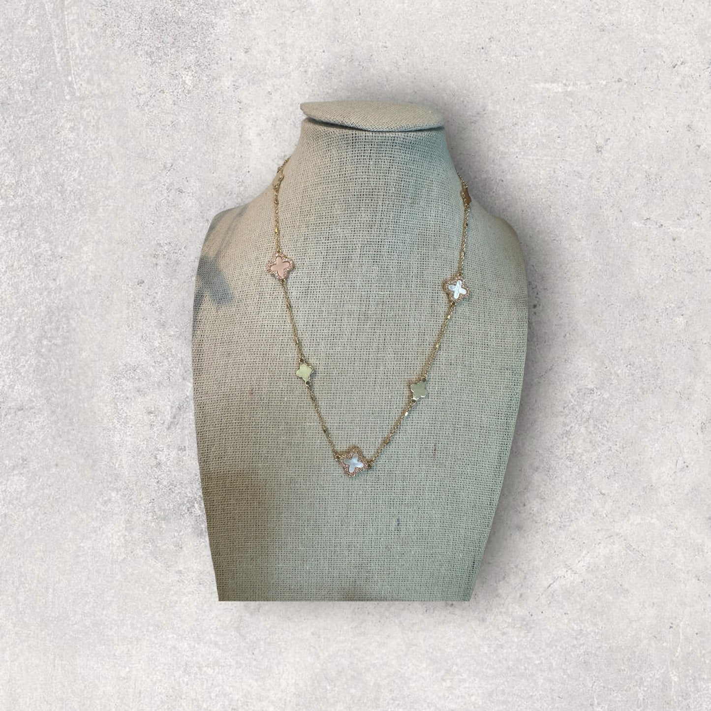 Clover station necklace