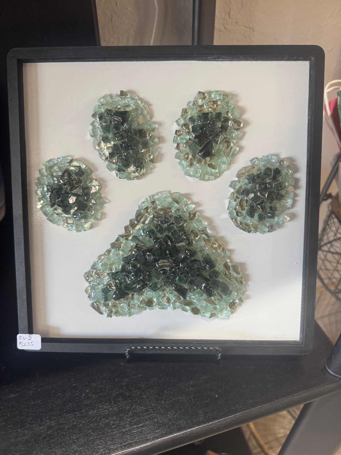 Crushed glass  framed art