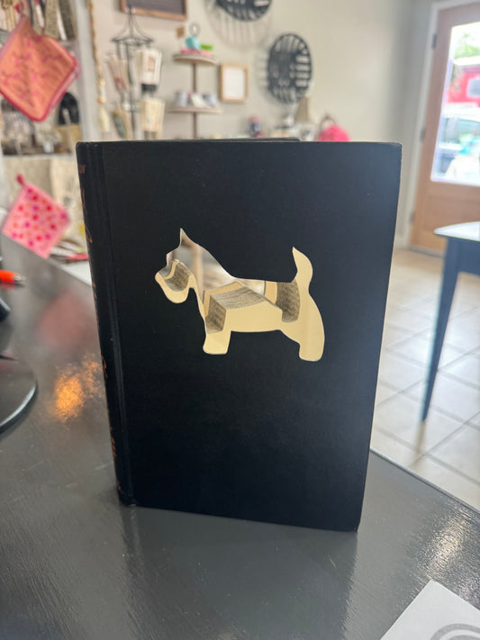 Doggy cut out book decor