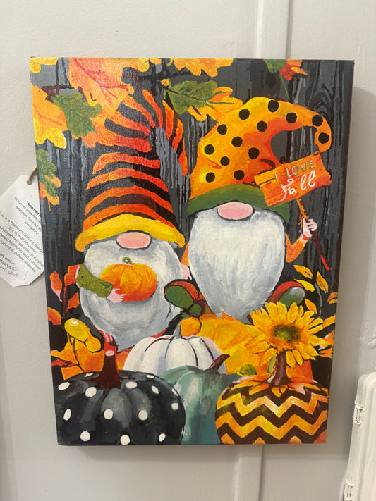 Fall Gnomes canvas painting