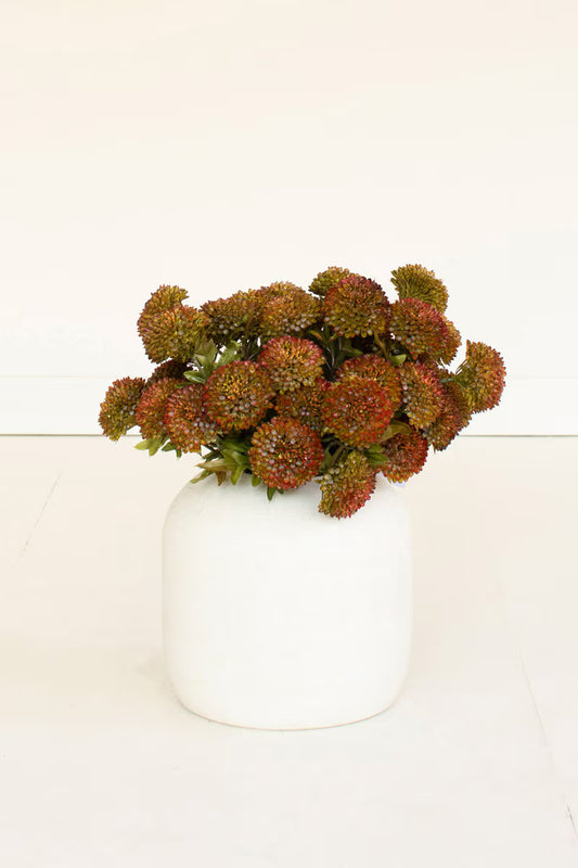 Real touch artificial auburn ball dahlias