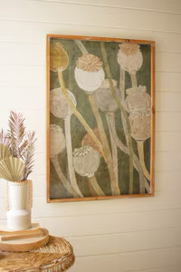 Poppy Print under glass