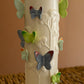 Colorful butterfly ceramic vase