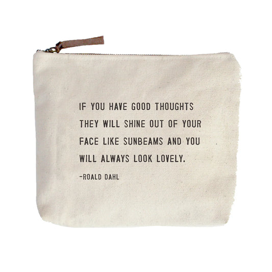 Always Look Lovely-(Roald Dahl) Canvas Zip Bag