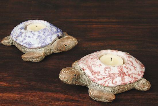 Turtle tea light holder