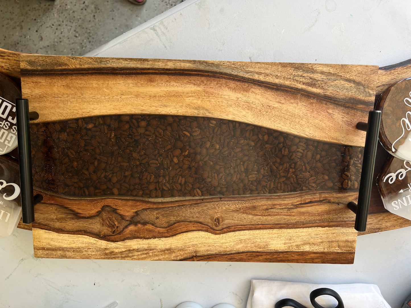 Indian rosewood with coffee beans charcuterie board