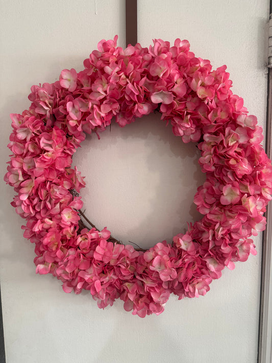 Pretty in Pink Hydrangea wreath
