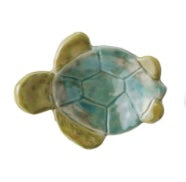 Hand-Painted Stoneware Sea Life Shaped Dish, Iridescent Finish, 8 Styles