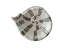 Hand-Painted Stoneware Sea Life Shaped Dish, Iridescent Finish, 8 Styles