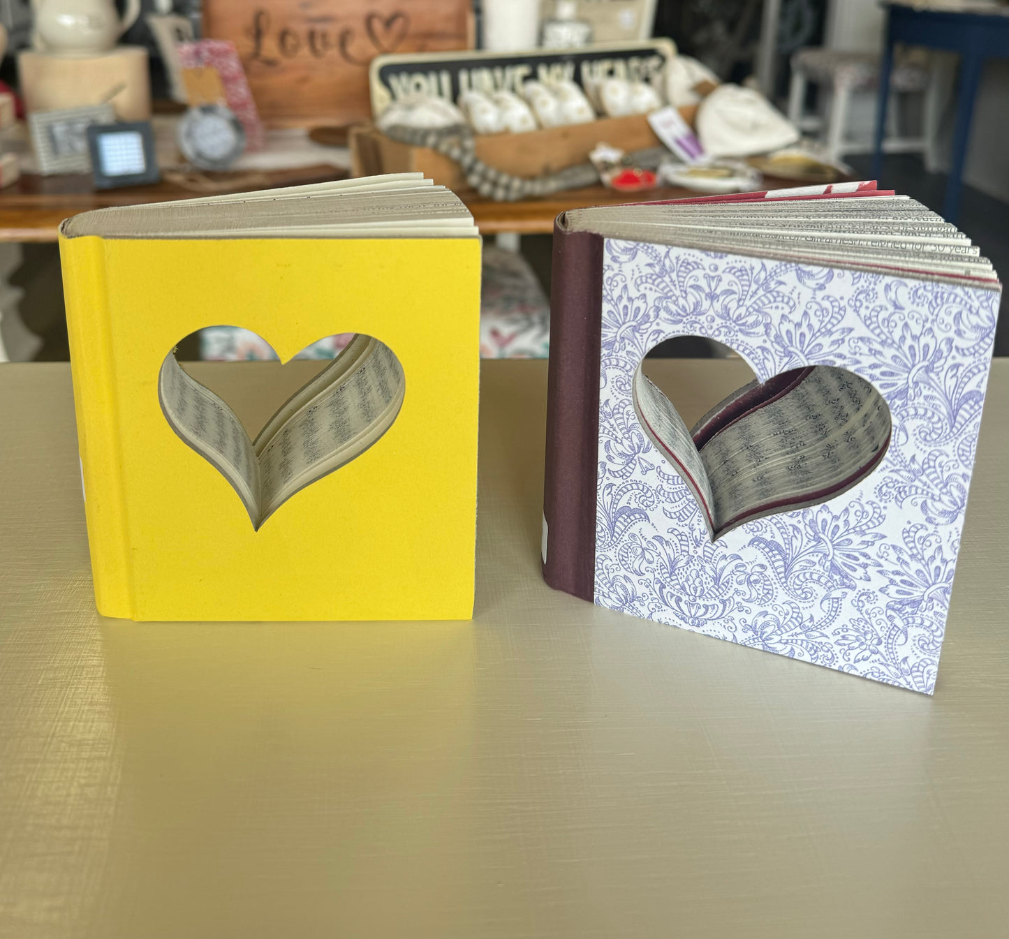 Heart cut out books