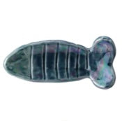 Hand-Painted Stoneware Sea Life Shaped Dish, Iridescent Finish, 8 Styles