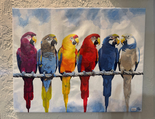 Macaws painting