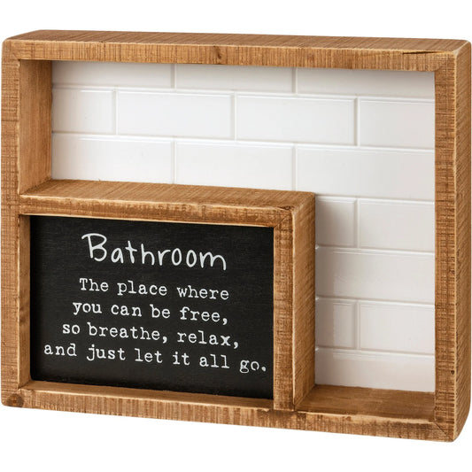 Let It All Go Inset Box Sign