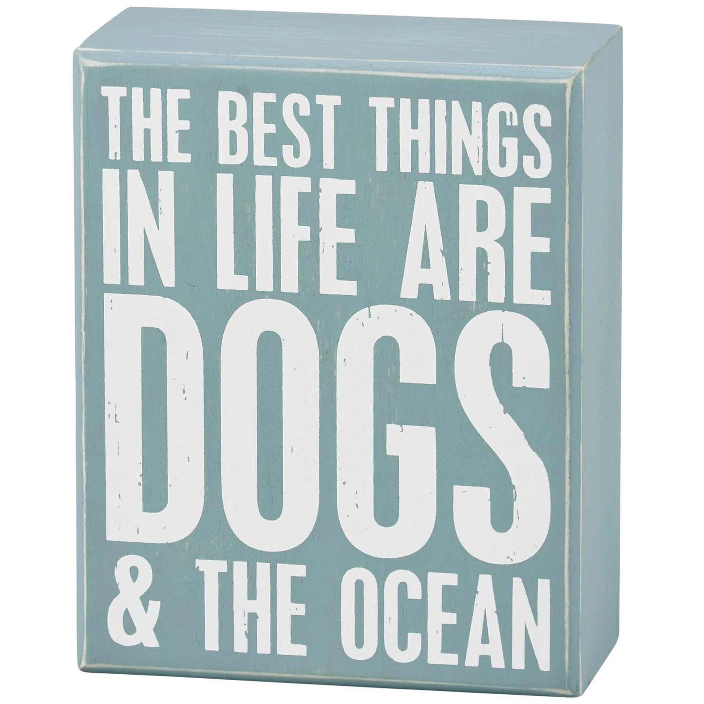Dogs And Ocean Box Sign