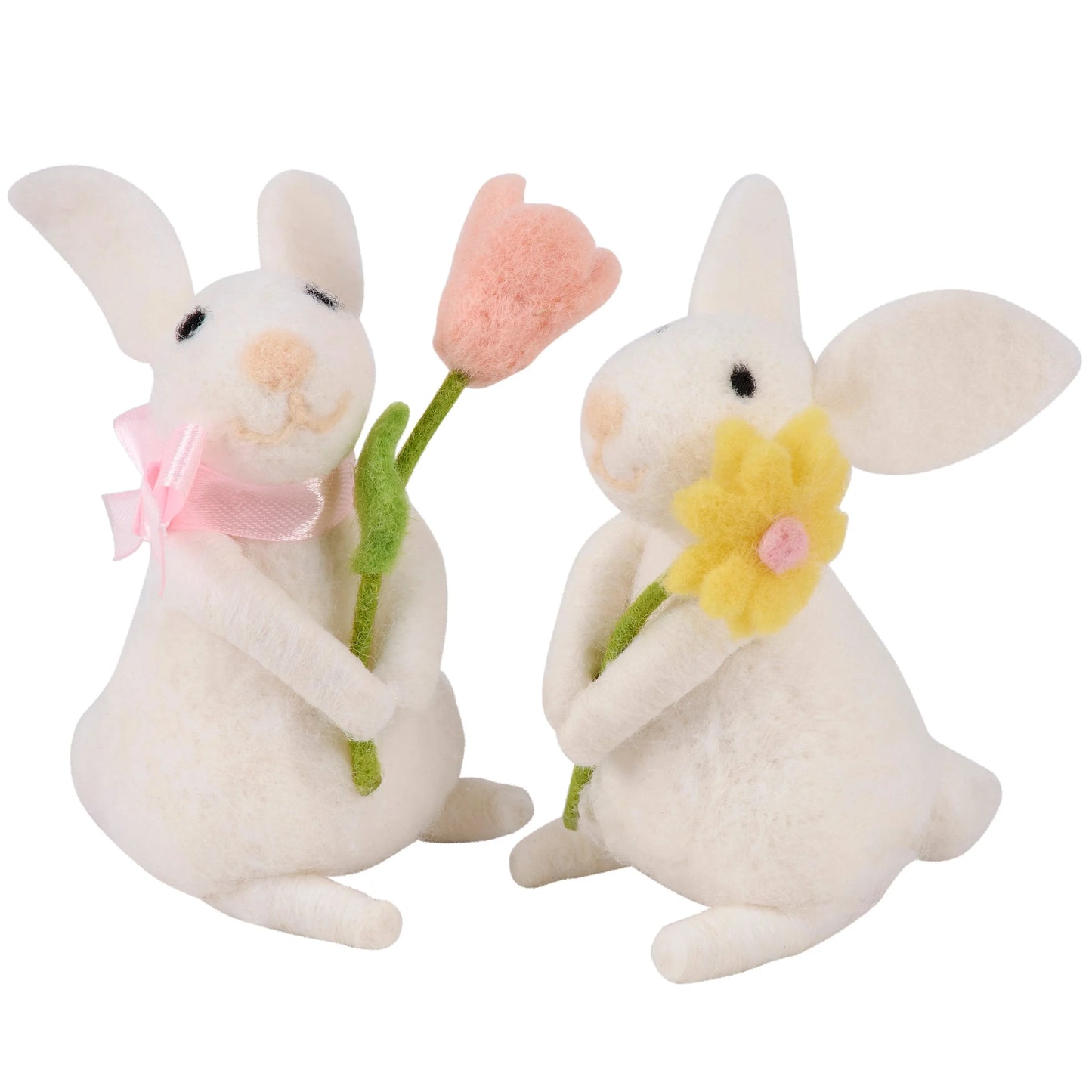 Flower bunny critter set ￼