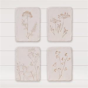 Pressed flower plaque