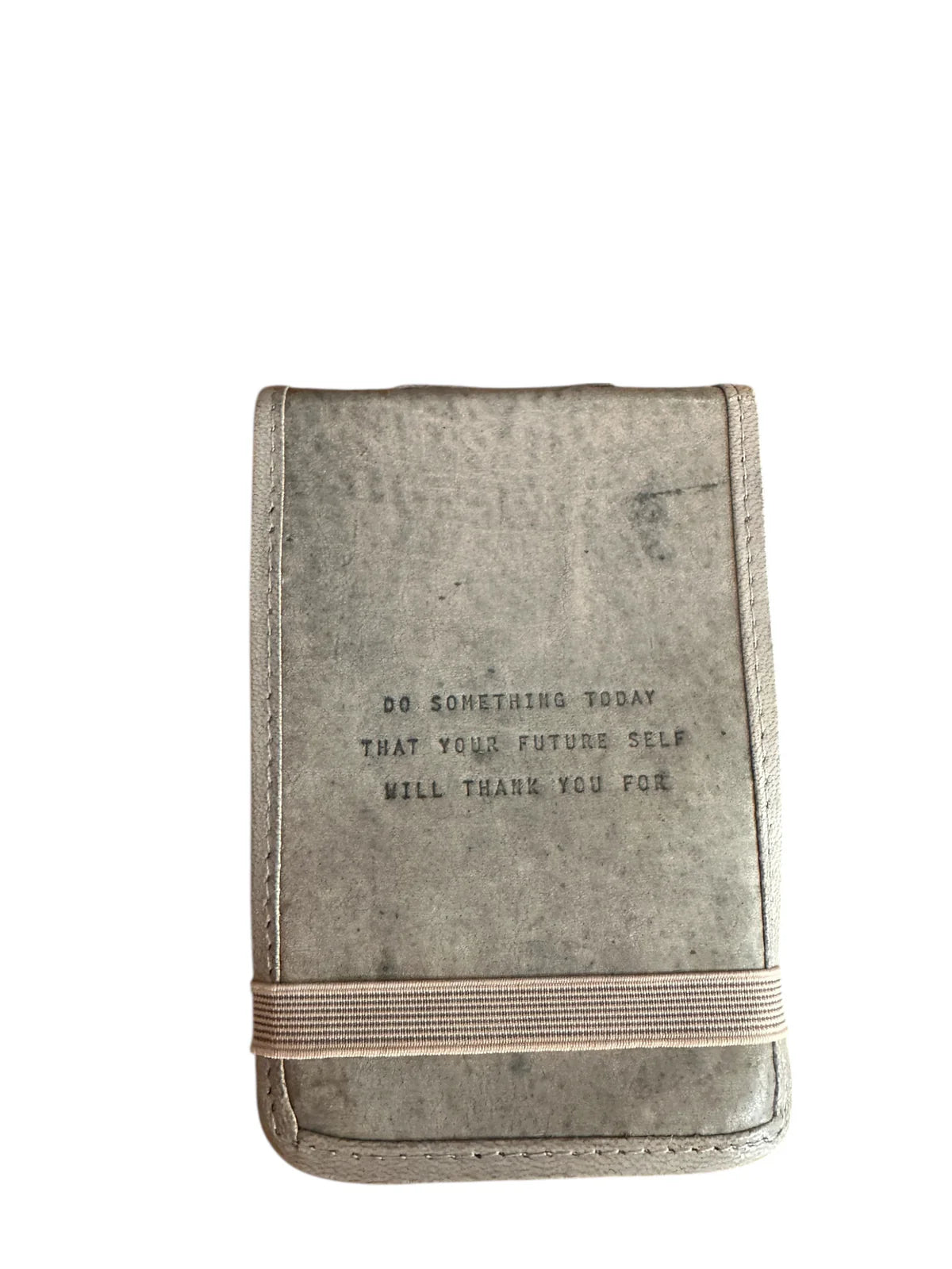 Do Something Today Mini Leather Journal - Stone