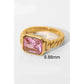 18K Stainless Steel Tarnish Free Rhinestone Rings