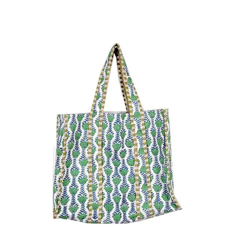 Organic Reversible Quilted Tote Bag