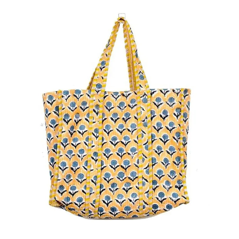 Organic Reversible Quilted Tote Bag